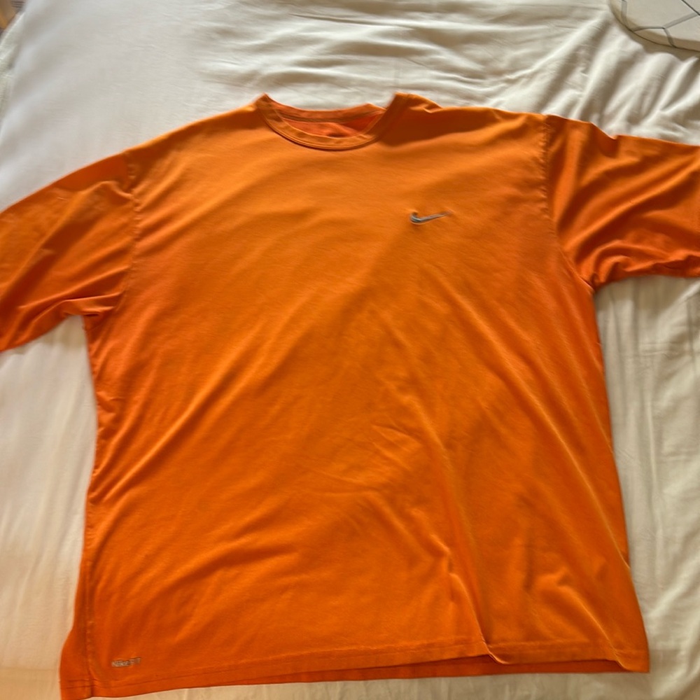 Orange Nike Dri Fit Tee Shirt